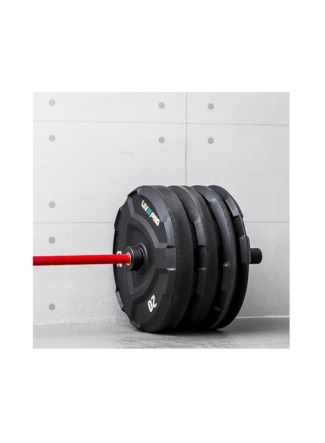 LivePro weight plate 20kg shock absorbing rubber  - Image 5