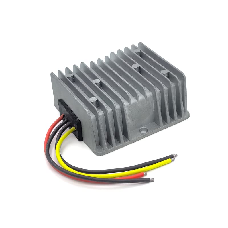 QL-LINRUN 10A 120W DC to DC 18V 24V 36V 48V Step Down to 12V Converter Golf Cart Voltage Reducer Regulator Waterproof (Inputs 17V-55V to 12V 10A) - Image 1
