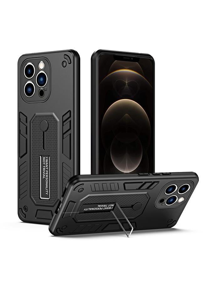 زبون حافظة هاتف لهاتف iPhone 12 Pro Max Variety Brave Armor مع حامل حلقة الإصبع - Image 1