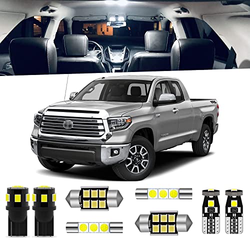 ENDPAGE 18pcs Tundra LED Interior Light Kit Package for Toyota Tundra 2007 2008 2009 2010 2011 2012 2013 2014 2015 2016 2017 2018 2019 2020 2021 + Cargo Lights, License Plate Lights, Install Tool - Image 1
