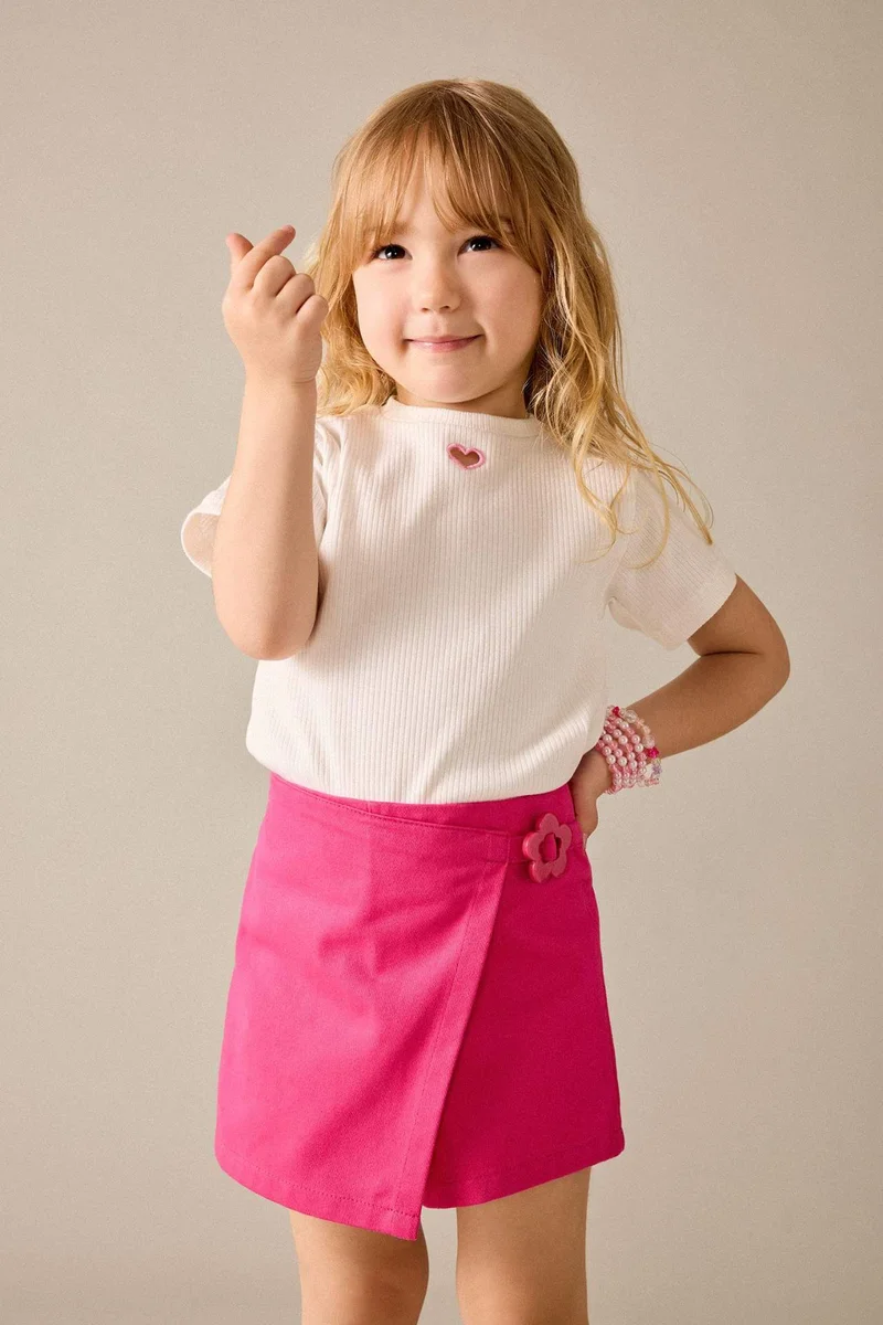 Defacto Baby Girl Printed Crew Neck Short Sleeve T-Shirt