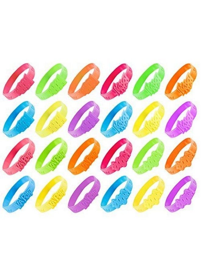 Super Z Outlet 24 Assorted Superhero Comic Quotes & Sayings Colorful Rubber Jelly Bracelets For Children Birthdays Party Favors Kid Goody Bags By Super Z Outlet  - Image 3