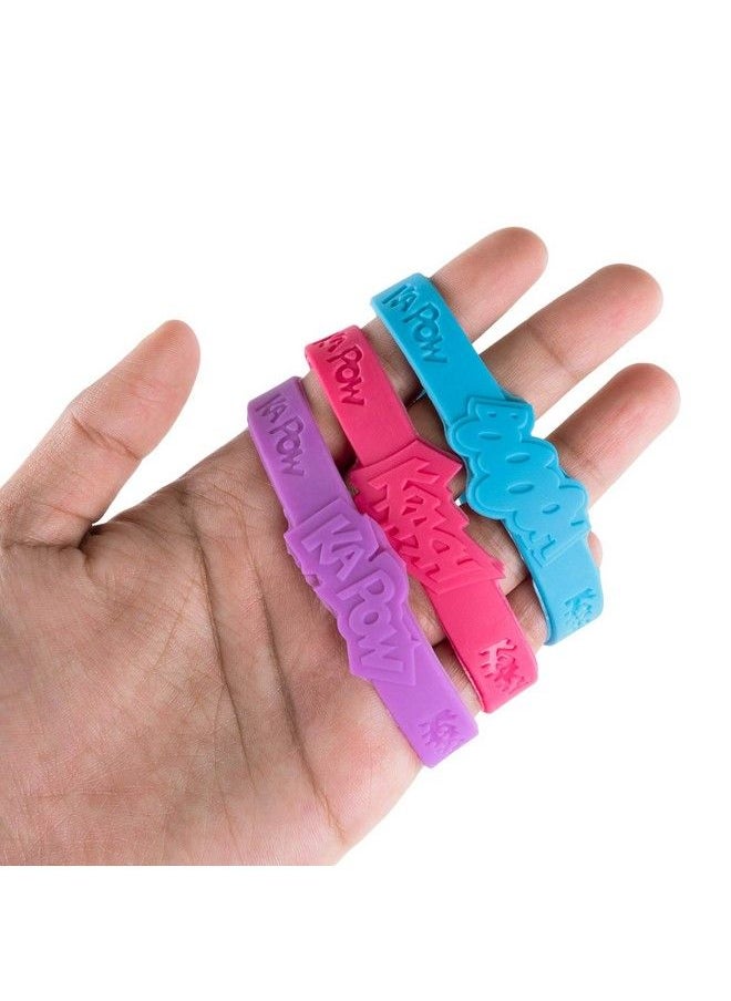 Super Z Outlet 24 Assorted Superhero Comic Quotes & Sayings Colorful Rubber Jelly Bracelets For Children Birthdays Party Favors Kid Goody Bags By Super Z Outlet  - Image 5
