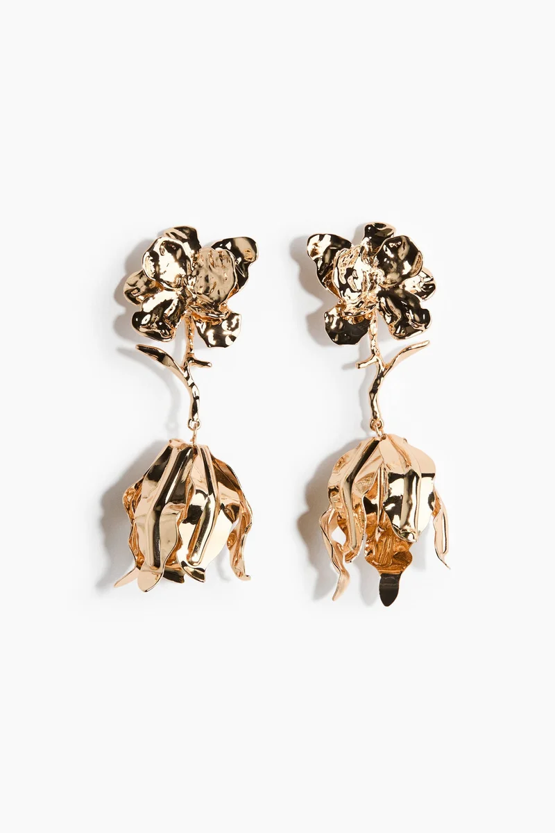 H&M Flower pendant earrings