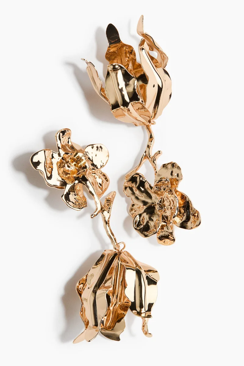 H&M Flower pendant earrings