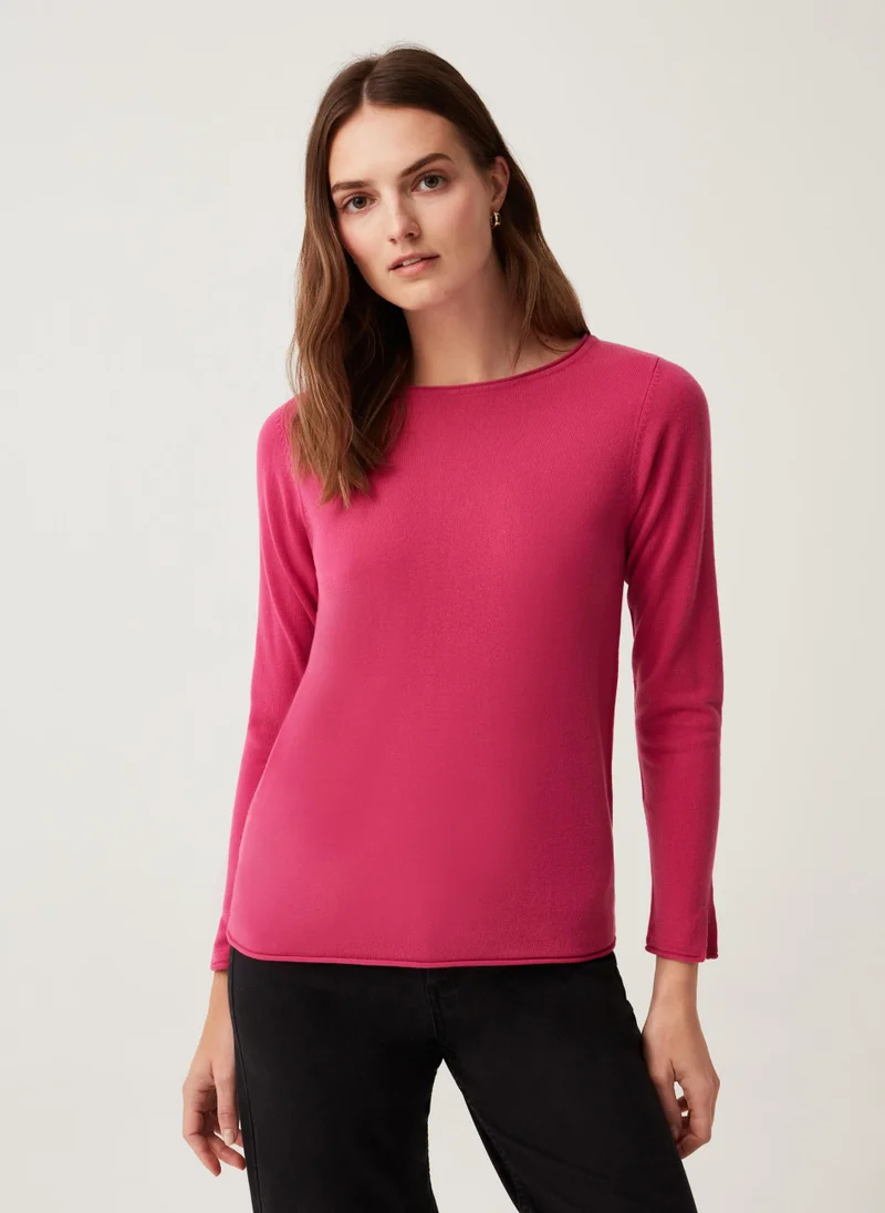 Ovs Ovs Womens Long-Sleeved Top With Small Splits