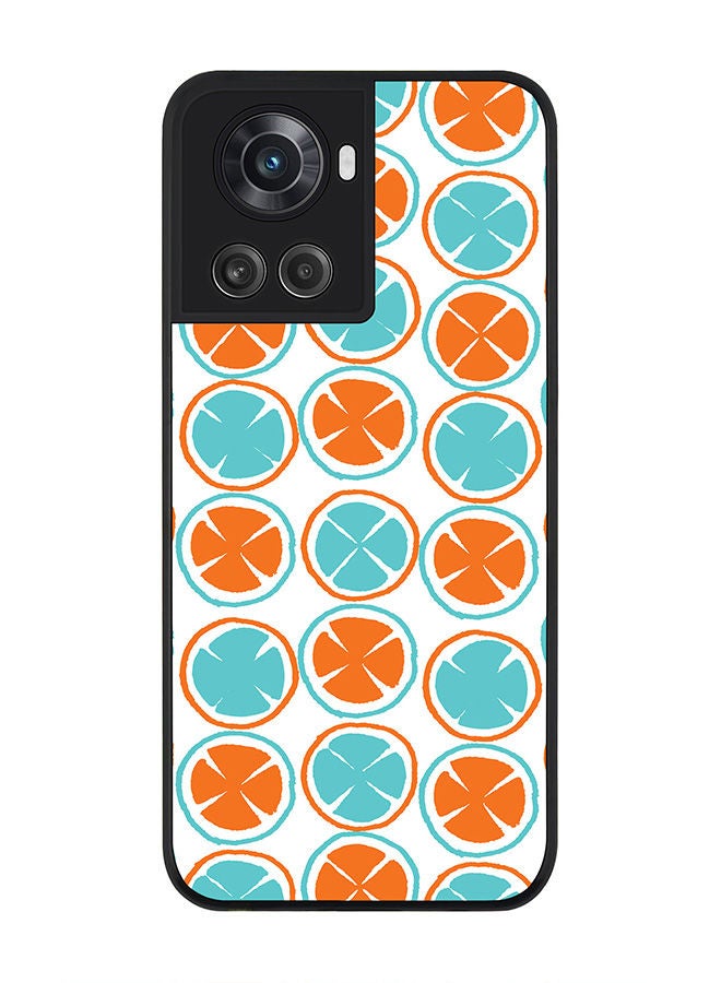 Stylizedd Rugged Black edge case for OnePlus 10R 5G/OnePlus Ace 5G Slim fit Soft Case Flexible Rubber Edges Anti Drop TPU Gel Thin Cover - Citric Circles - Image 1