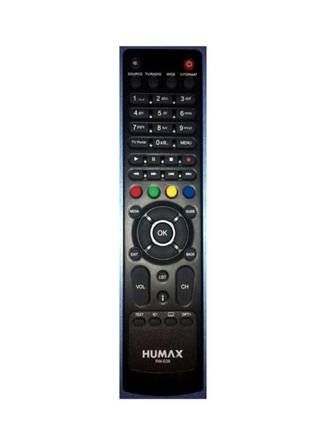 Humax Vcr Remote Control Black Red Green 