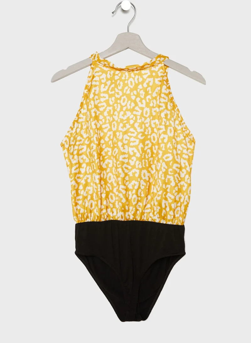 ELLA Cheetah Print High Neck Body