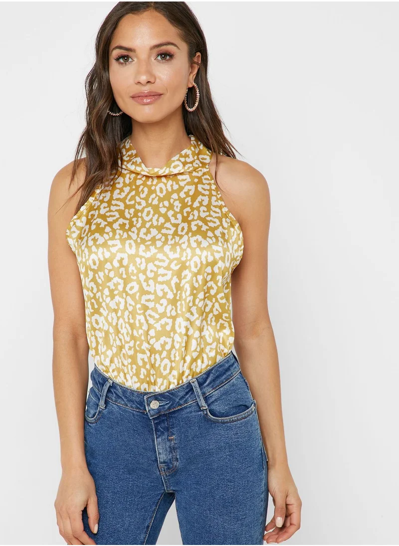 ELLA Cheetah Print High Neck Body