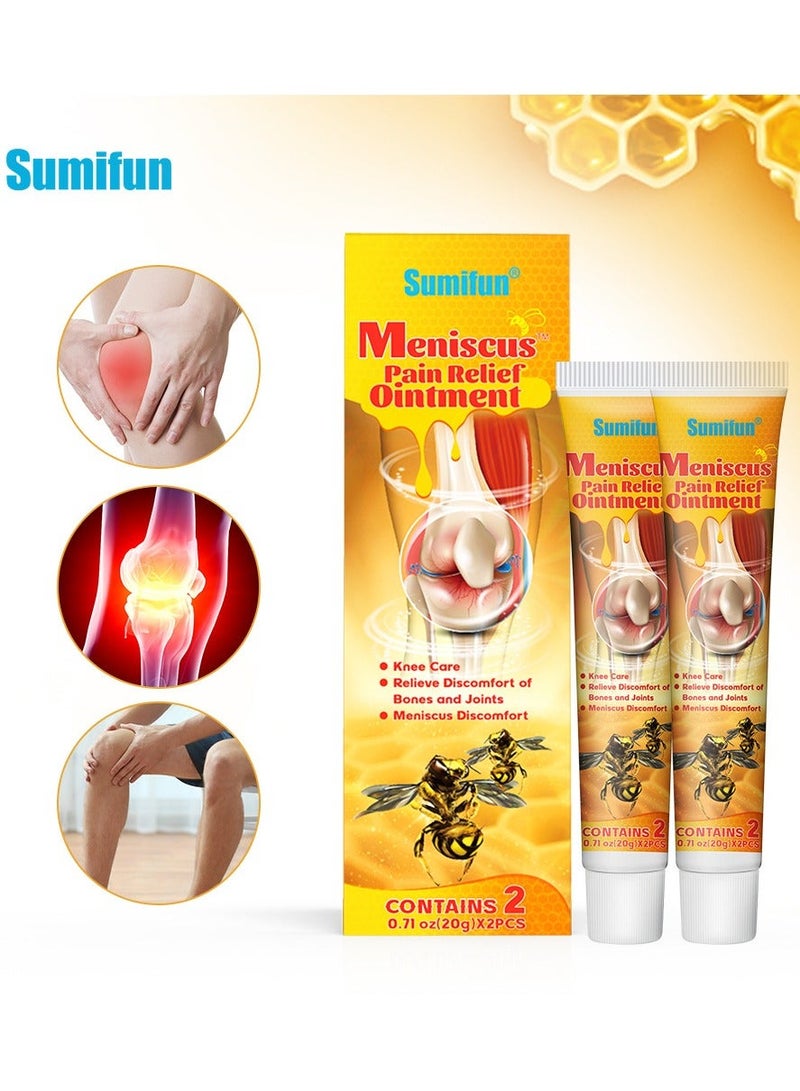 Sumifun 2PCS Meniscys Pain Relief Ointmentï¼Bee Venom Gel,  Bee Venom Cream, Propolis Professional Gel Joint Cream, Suitable For Neck, Knee, Shoulder, Waist, Leg - Image 1