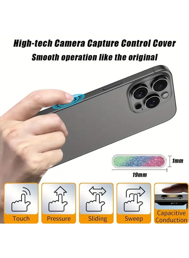 2Pcs Glitter Camera Button For iPhone 16 Pro Max Titanium Grey Sparkling Touch Control - Image 4