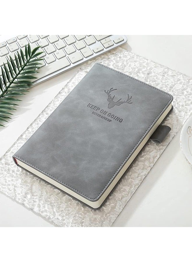 Generic A5 Leather Notebook Elegant Loose Leaf Business Notebook Notepad,Meeting Notebook Pen Holder  - Image 1