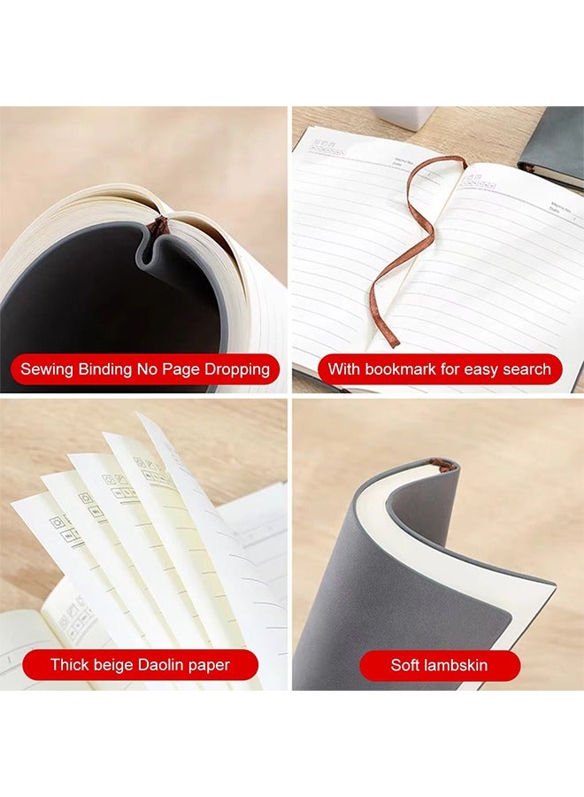 Generic A5 Leather Notebook Elegant Loose Leaf Business Notebook Notepad,Meeting Notebook Pen Holder  - Image 5