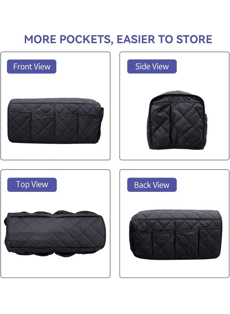 NANAO كرسي ذراع كادي، منظم مسند أريكة مقاوم للماء، منظم مقعد غير قابل للانزلاق، حامل جهاز التحكم عن بعد للمقعد المائل، كادي للمقعد المائل مع 14 جيب لتخزين جهاز التحكم عن بعد، الهاتف، المجلة (أسود) - Image 5