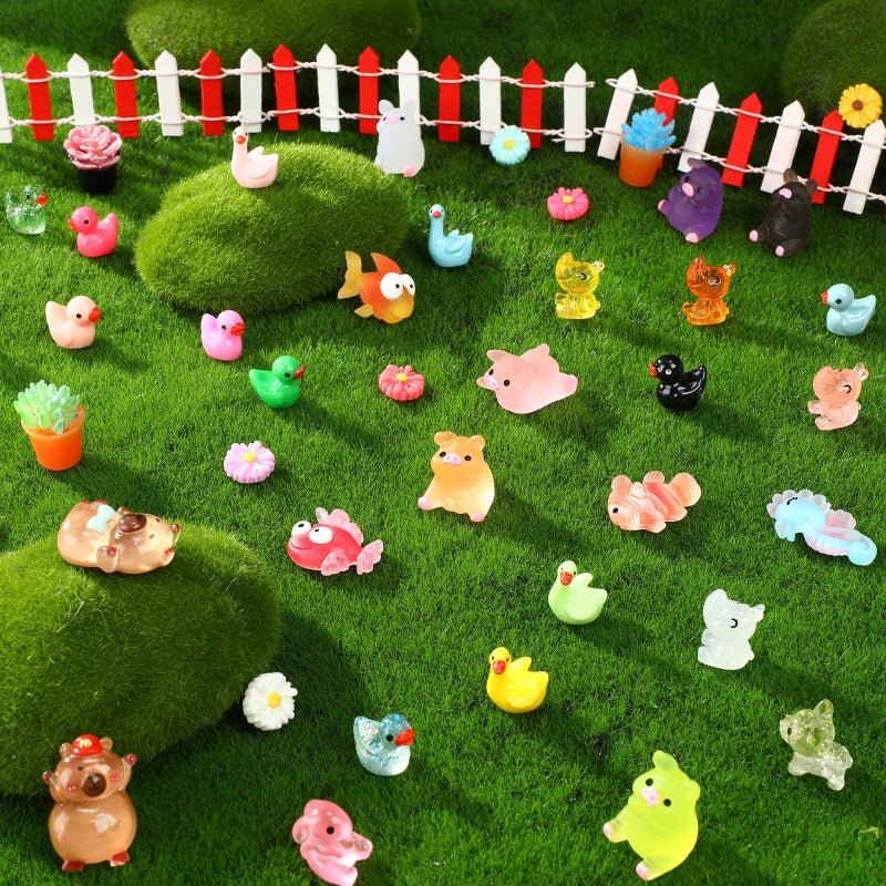 Barydat 800 Pcs Mini Resin Animals Figures Bulk Miniature Garden Accessories for Pranks Hide Party Gift Duck Tiny Resin for Crafts Micro Landscape Plant Pots (Novel) - Image 5