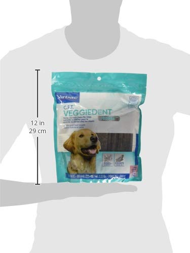 Virbac CET Veggiedent FR3SH Tartar Control Chews for Large Dogs Over 66 Pounds, Plant-Based Formula, 30 Count Bag - Image 3
