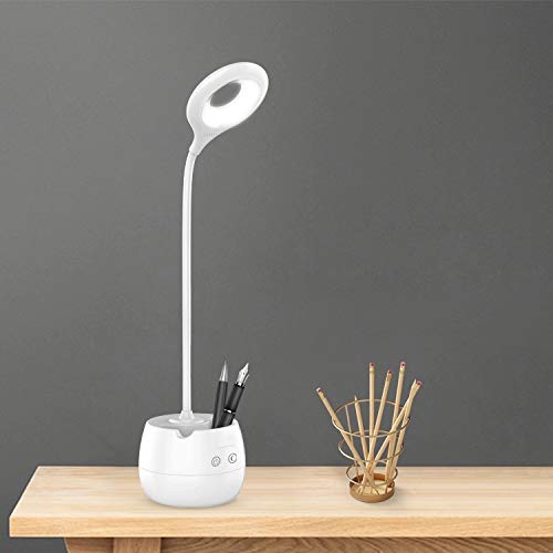 IDOLESHOP 3 Shades Touch Control and Mobile Holder Design with Night Table Lamp 5 in One (White) - Image 1