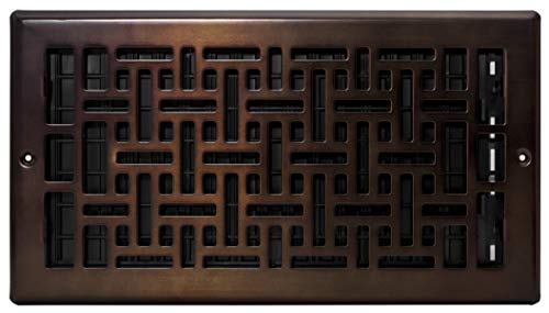Decor Grates AJL612W-RB Oriental Wall Register, 6x12, Rubbed Bronze Finish - Image 2