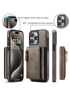 CaseMe Wallet Case for iPhone 15 Pro MAX DGMING Premium Leather Phone Case Back Cover Magnetic Detachable with Trifold Wallet Card Holder Pocket - Coffee - pzsku/Z7108ABF6D64615BE61D0Z/45/_/1727636246/173ee1e2-a69a-4d3b-ac50-0cccf24a5a0c