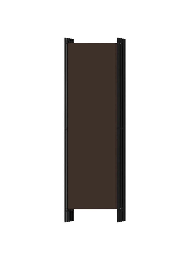 vidaxl 5-Panel Room Divider Brown 250x180 cm 320724 - Image 2