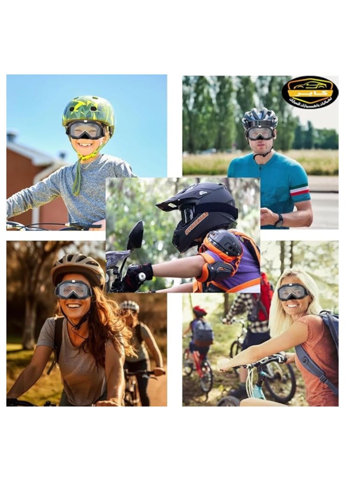 Generic Adjustable UV protection glass goggles, anti-dust goggles for motorcycle driving and outdoors, tactical sun glasses for protection (large size-yellow) - from Rana store  - Image 2