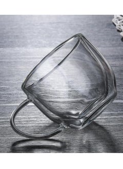 CRISTAL Double Walled Glass Coffee Mugs 