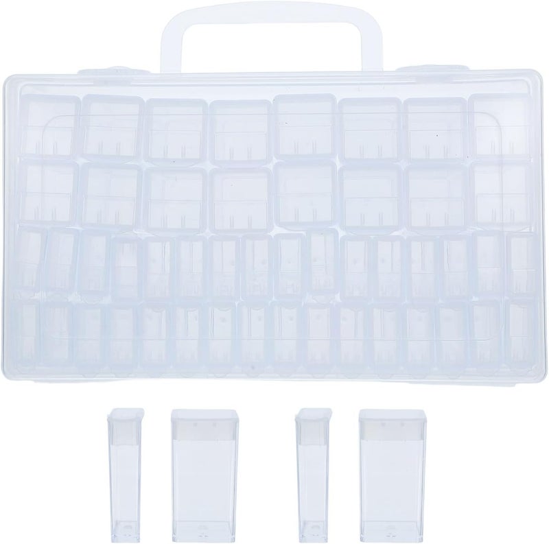 CIMAXIC 1 Set Diamond Art Bead Storage: Handheld Bead Storage Container - 48 Compartments Nail Rhinestone Organizer Case for Manicure Tools, Hardware - Image 1