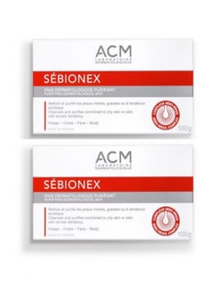 ACM Laboratoire dermatologique Acm Sebionex Pack Of 2 Purifying bar 100g  - Image 1
