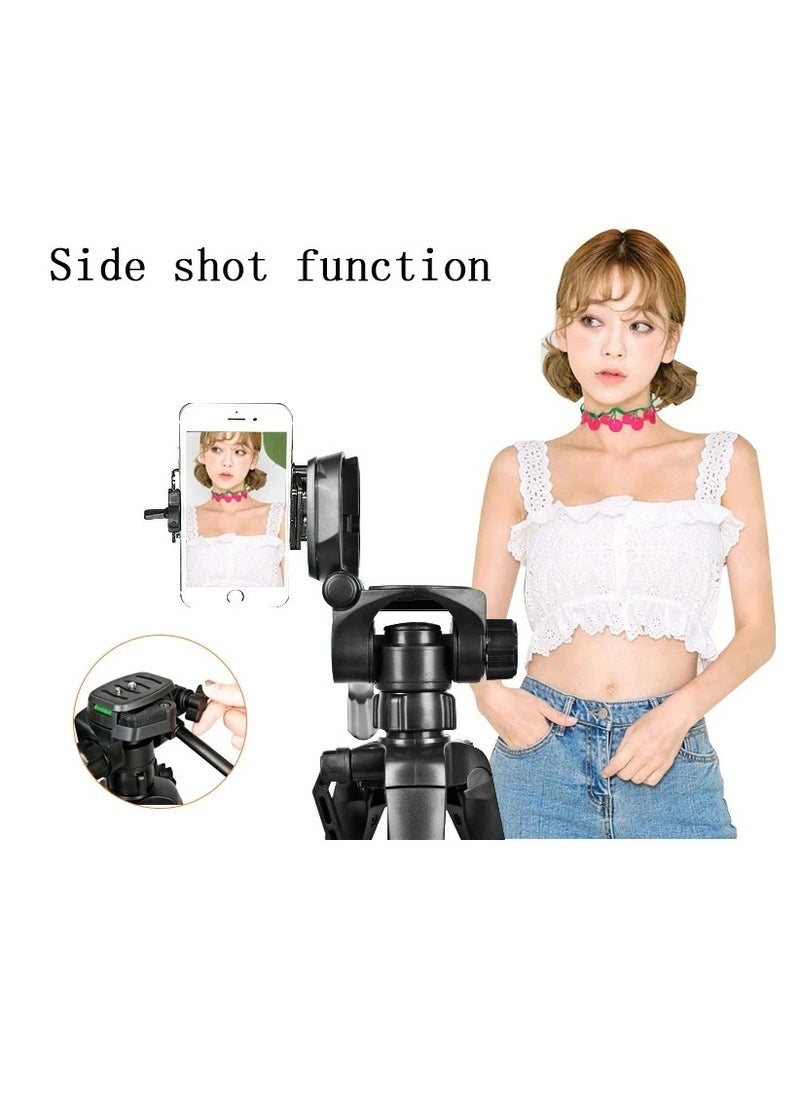 BC 55-Inch Camera Tripod Stand for iPhone, Android & DSLR – Lightweight Aluminum Tripod with 360° Rotating Holder, Wireless Remote & Carry Bag – Perfect for Video Recording & Photography  - Image 3
