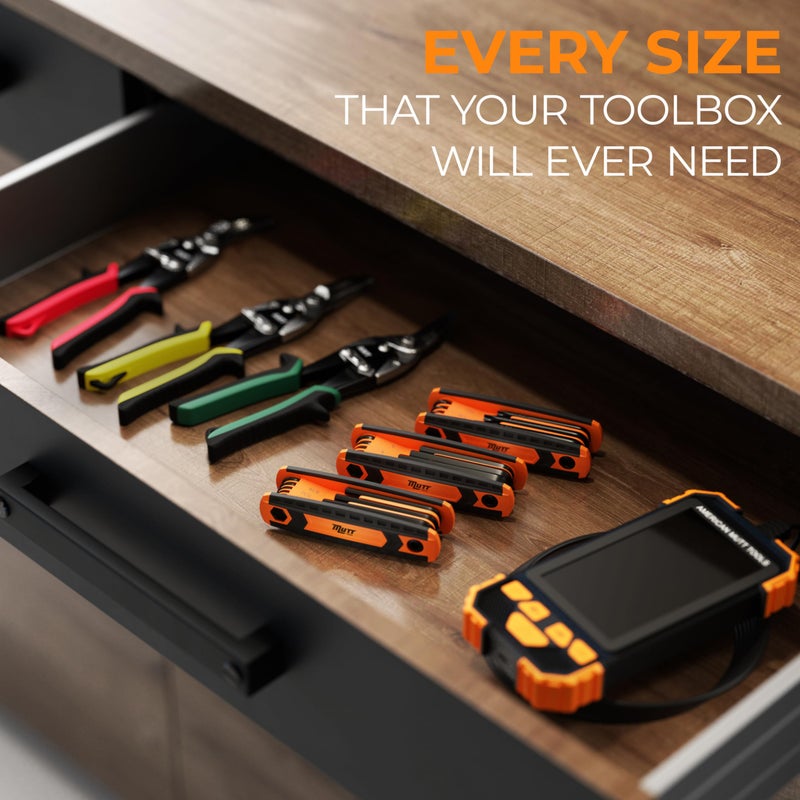 AMERICAN MUTT TOOLS Mutt Tools 25pc Folding Allen Key Set â€“ Compact SAE & Metric Tool for Bikes, DIY, Archery â€“ Color-Coded, Allen Wrenches Sets Stamped with Sizing Info - Image 5