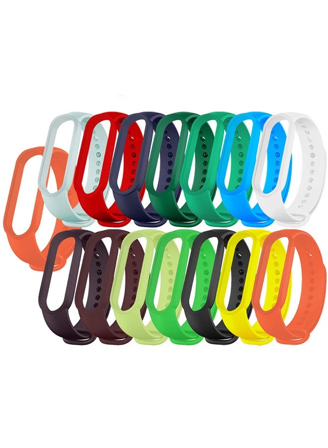 15 Pieces of Strap Band for Xiaomi Mi Band 6 Mi Band 5 - Silicone Watch band Replacement Band