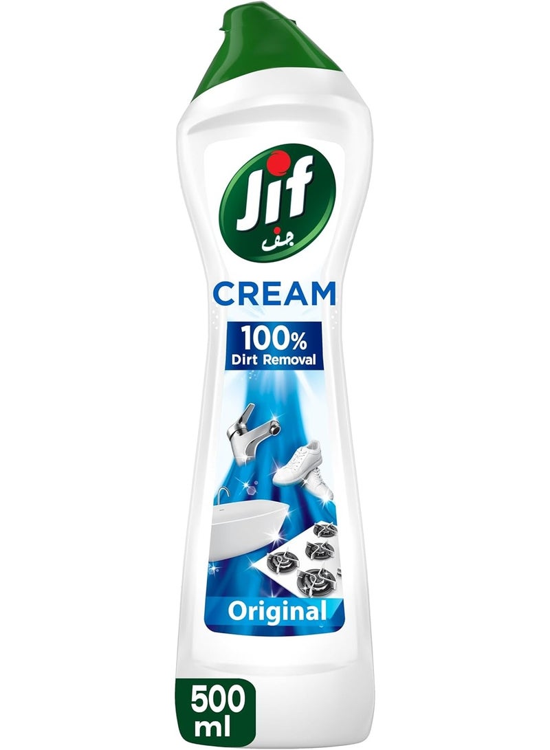 Jif Cream Original Multipurpose Cleaner 500ml 100% Dirt Grease and Stain Removal - Image 1