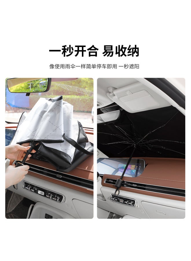 Car Sunshade Creative Cartoon Car Sunshade Summer Front Windshield Sun Protection and Heat Insulation Board Car Supplies - Image 3