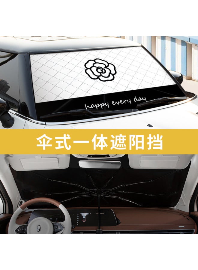 Car Sunshade Creative Cartoon Car Sunshade Summer Front Windshield Sun Protection and Heat Insulation Board Car Supplies - Image 2