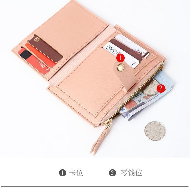 Multifunctional Solid Color PU Leather Wallet, RFID Blocking Design Portable Daily Storage Purse for Cards Cash Coin Business Use - Image 2
