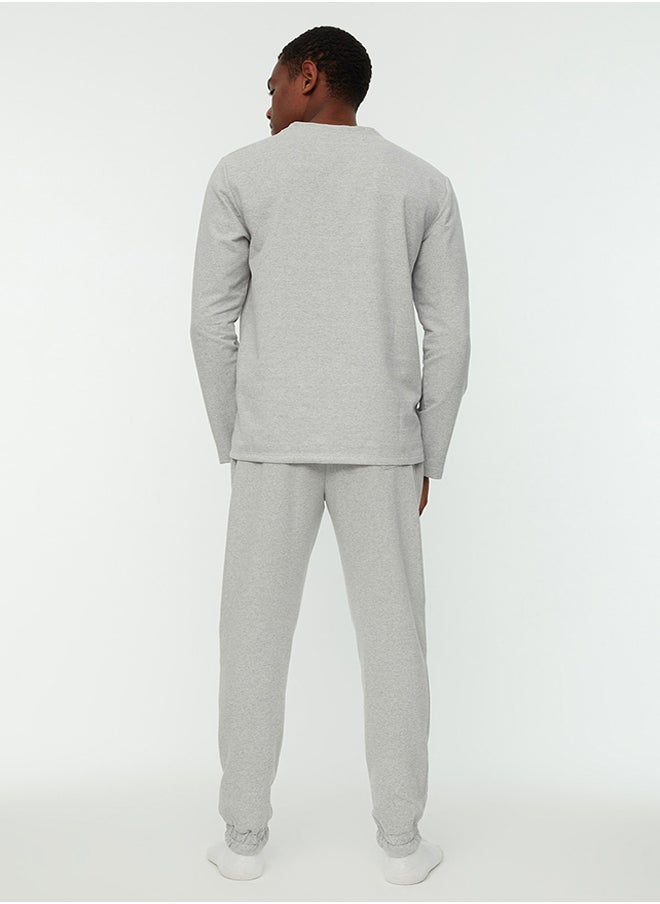 trendyol - Pajama Set - Gray - Plain - Image 1