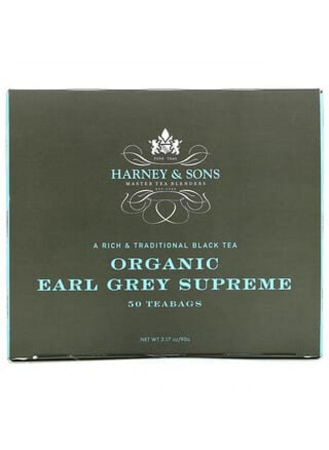 Harney & Sons, A Rich & Traditional Black Tea, Organic Earl Grey Supreme, 50 Tea Bags, 3.17 oz (90 g) - pzsku/Z71093720C342BEFAD83AZ/45/_/1652349770/0c364f7a-efd2-450c-961b-71f65589d106