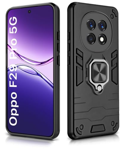 AIBEX Armor Back Cover Compatible for Oppo F29 Pro 5G| Rugged Shockproof Case with Ring Holder & Kickstand | Military-Grade Protection | Magnetic Car Mount Compatible - Image 2