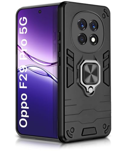 AIBEX Armor Back Cover Compatible for Oppo F29 Pro 5G| Rugged Shockproof Case with Ring Holder & Kickstand | Military-Grade Protection | Magnetic Car Mount Compatible - Image 1