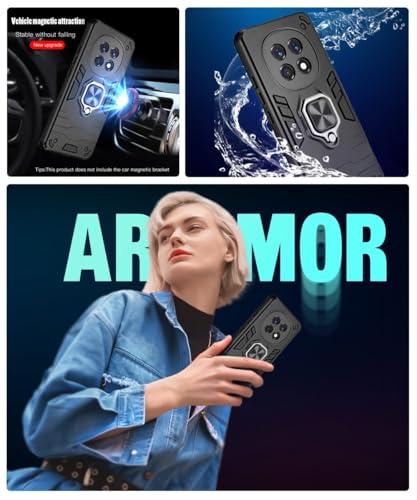 AIBEX Armor Back Cover Compatible for Oppo F29 Pro 5G| Rugged Shockproof Case with Ring Holder & Kickstand | Military-Grade Protection | Magnetic Car Mount Compatible - Image 3