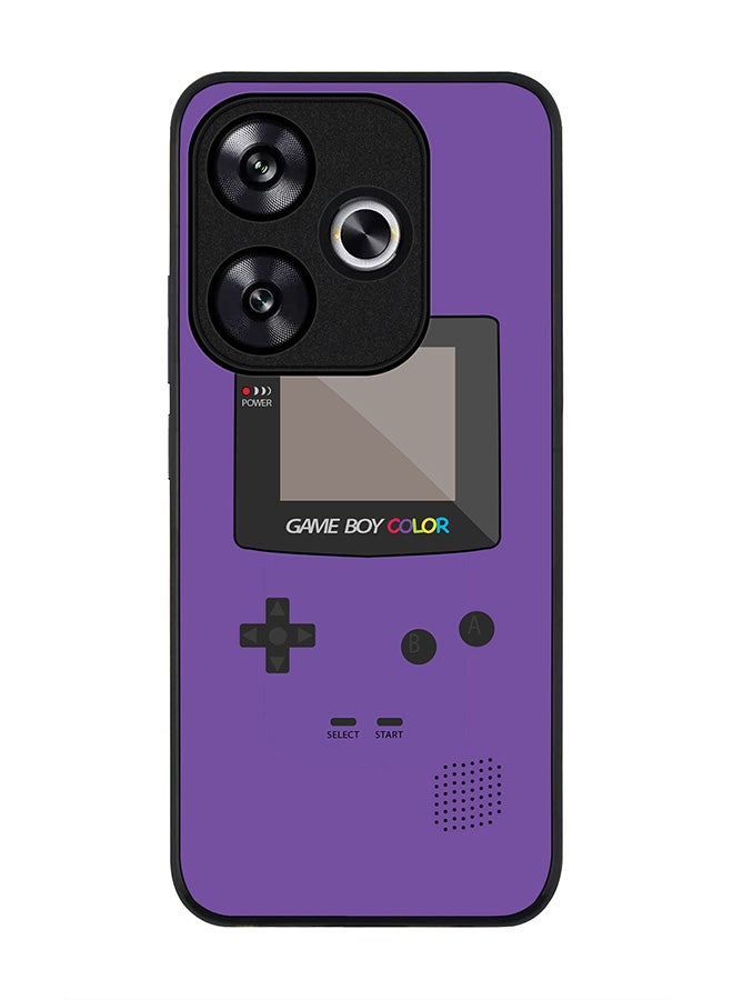Stylizedd Rugged Black edge case for Xiaomi Poco F6 / Xiaomi Redmi Turbo 3, Slim fit Soft Case Flexible Anti Drop TPU Gel Thin Cover - Gameboy Color - Purple - Image 1
