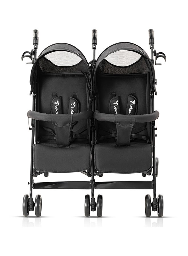 TEKNUM Lightweight Baby Twin Stroller Fellow, Easy To Maneuver - Black  - Image 4
