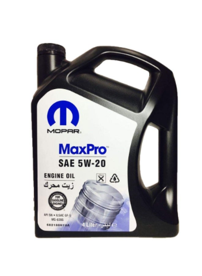 زيت محرك موبار ماكس برو SAE 5W-20 تخليقي بالكامل، 4 لترات
