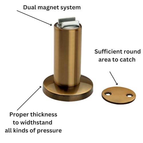 SARDAR DS-01 Magnet Door Stopper/Wall Mounted Magnet Door Stopper/Gate Stopper for Door for Home (1, Antique) - Image 3