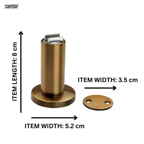 SARDAR DS-01 Magnet Door Stopper/Wall Mounted Magnet Door Stopper/Gate Stopper for Door for Home (1, Antique) - Image 2