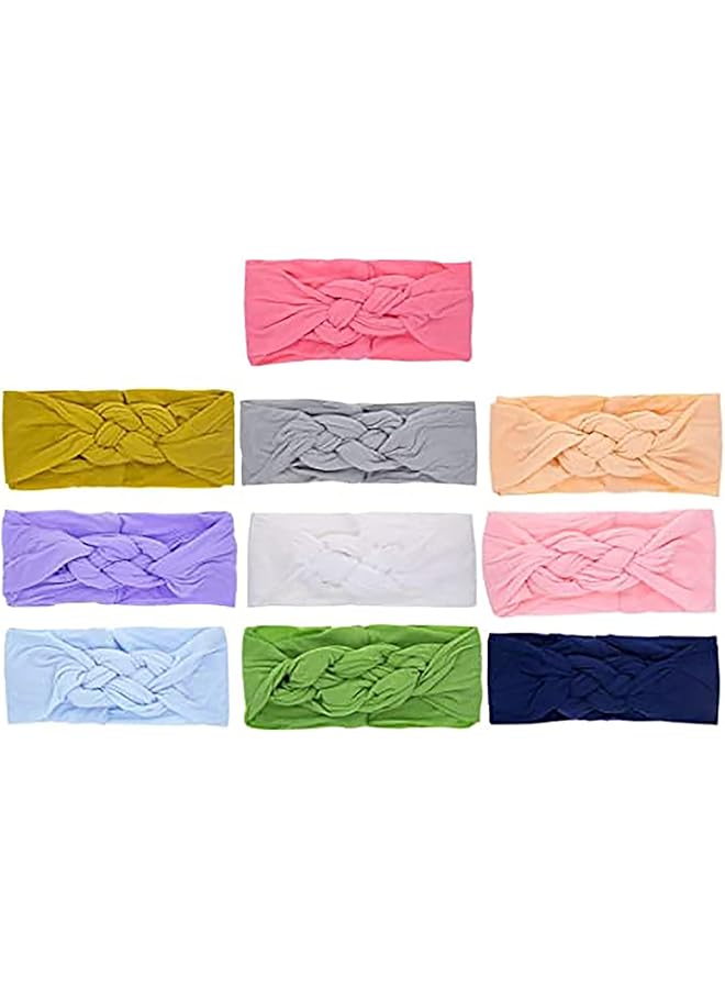 KASTWAVE 10Pcs Baby Nylon Headbands Hair Bow Elastics For Baby Girls Newborn Infant Toddlers Kids (Set 10) - Image 1