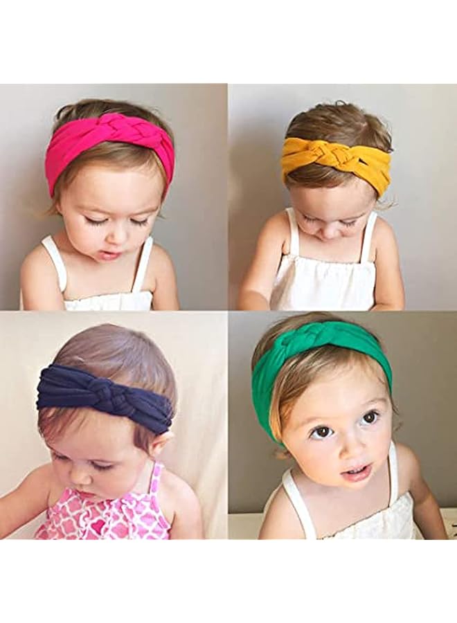 KASTWAVE 10Pcs Baby Nylon Headbands Hair Bow Elastics For Baby Girls Newborn Infant Toddlers Kids (Set 10) - Image 3