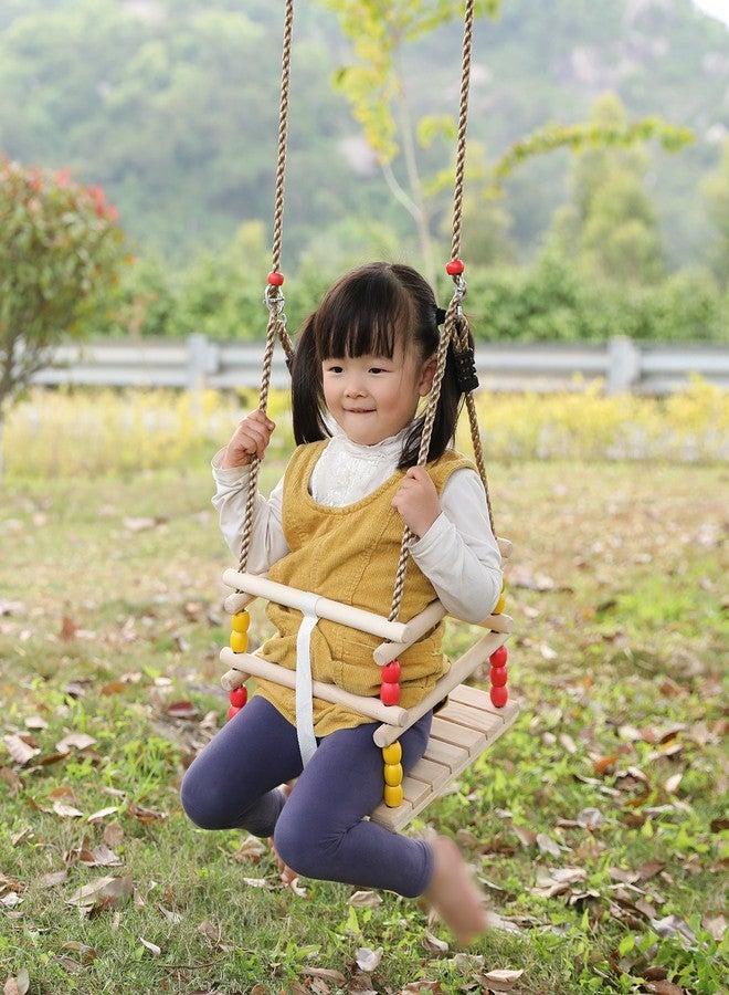 PLAYBERG Wooden Baby Swing with Hanging Ropes, for Babies and Toddlers - Image 3