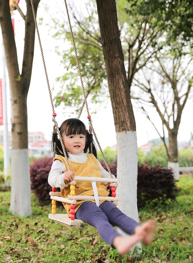 PLAYBERG Wooden Baby Swing with Hanging Ropes, for Babies and Toddlers - Image 2